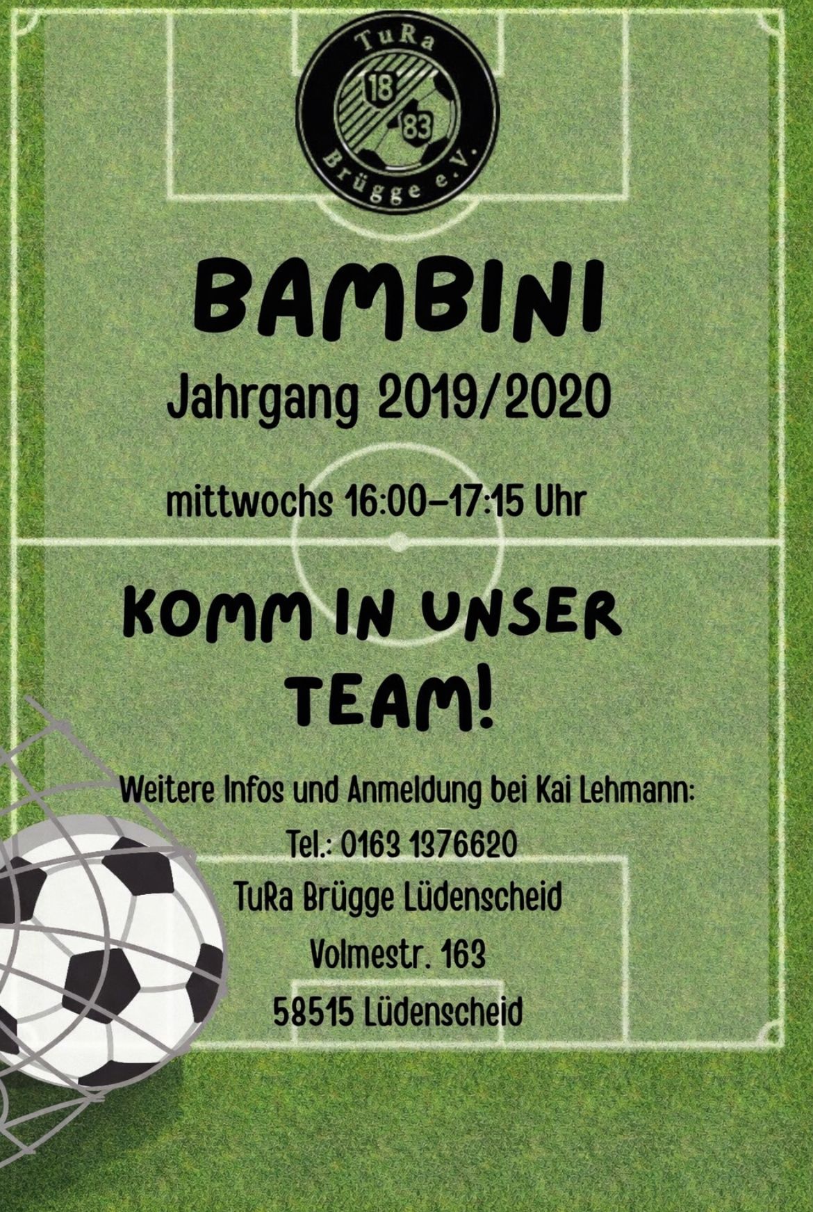 Bambini Training mittwochs Jahrgang 2019_20